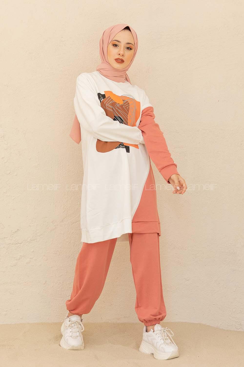 Modalamelif Garnili İkili Takım Gül