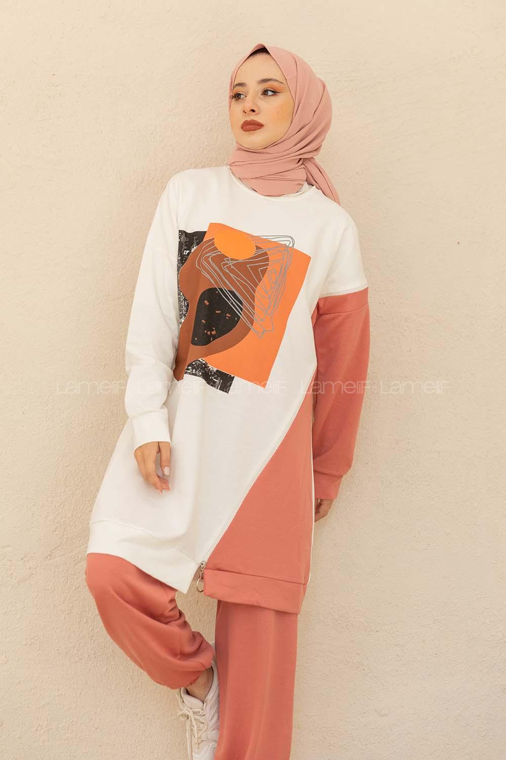 Modalamelif Garnili İkili Takım Gül