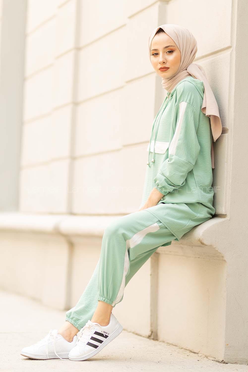 Modalamelif Kapak Cepli Garnili Takım Mint