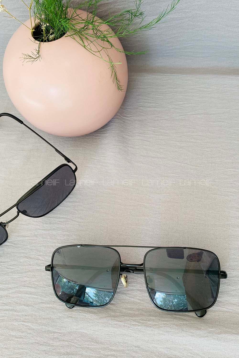 Modalamelif Pilot Siyah Cam Gözlük