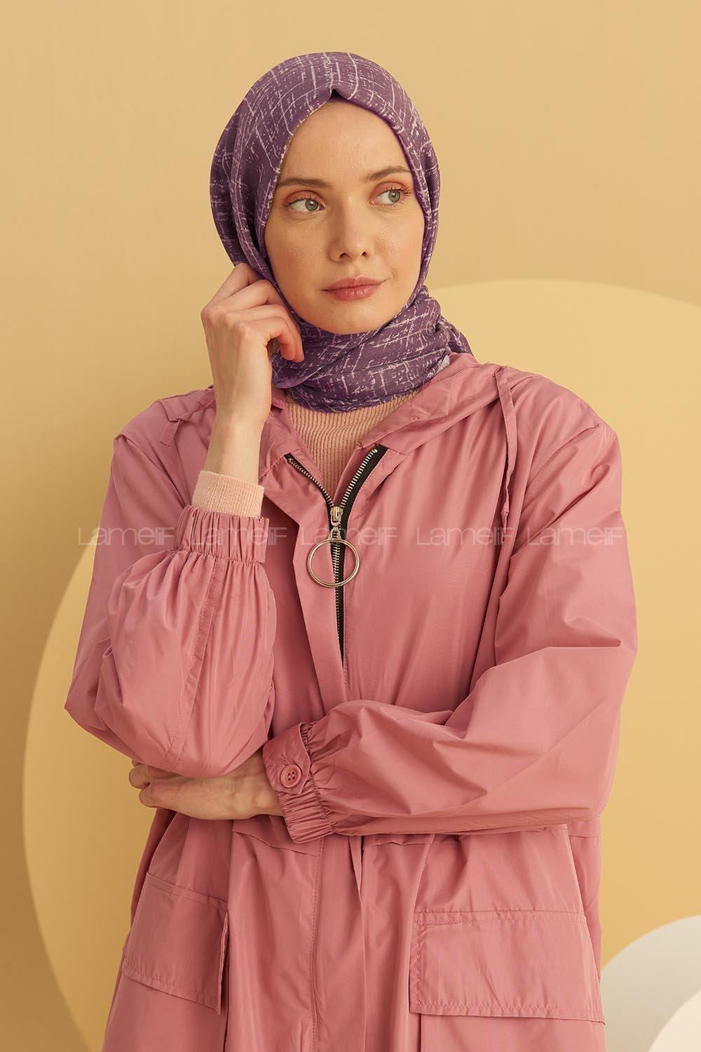 Modalamelif Eflatun Batik Desen Şal