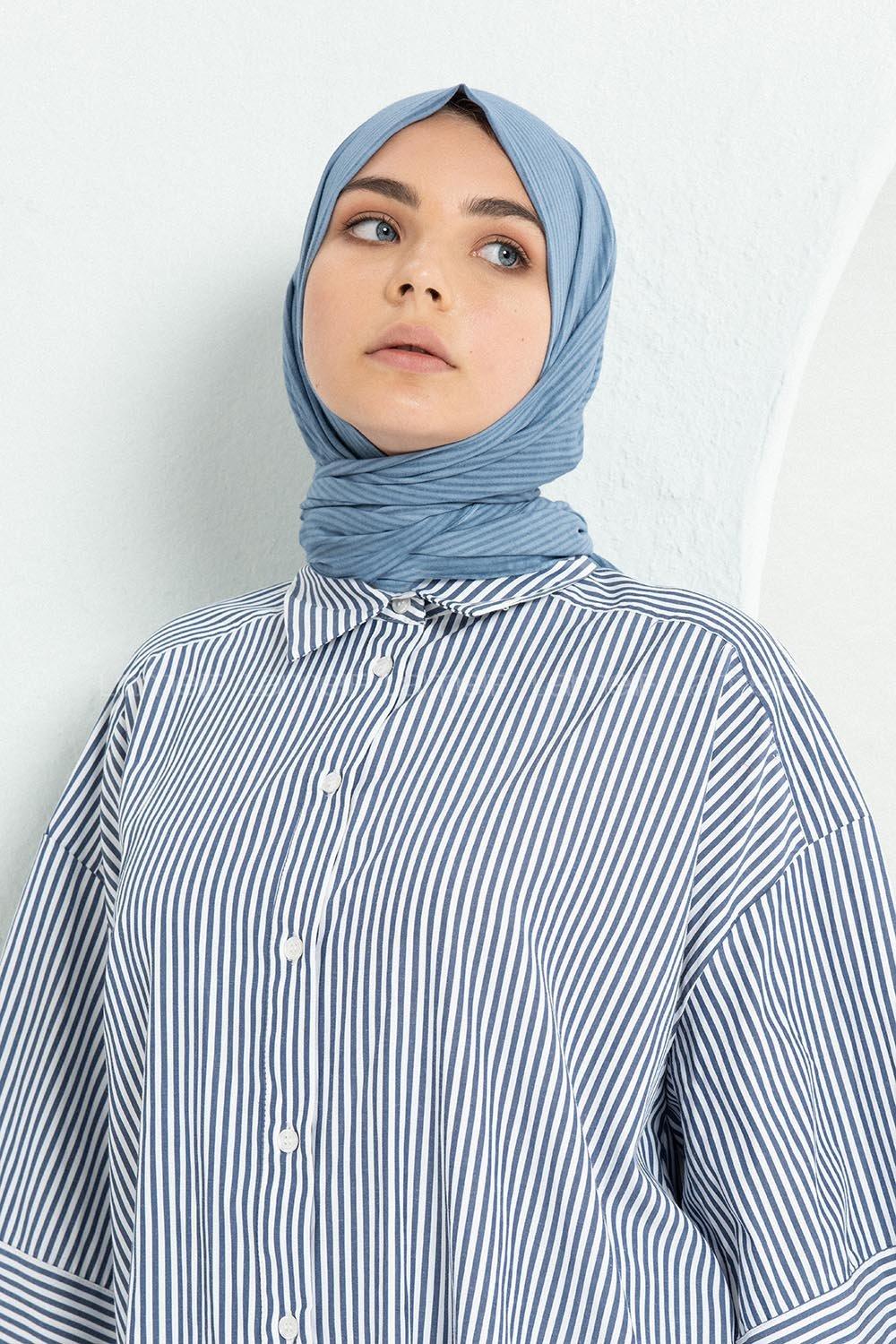 Modalamelif İndigo Stor Desen Şal