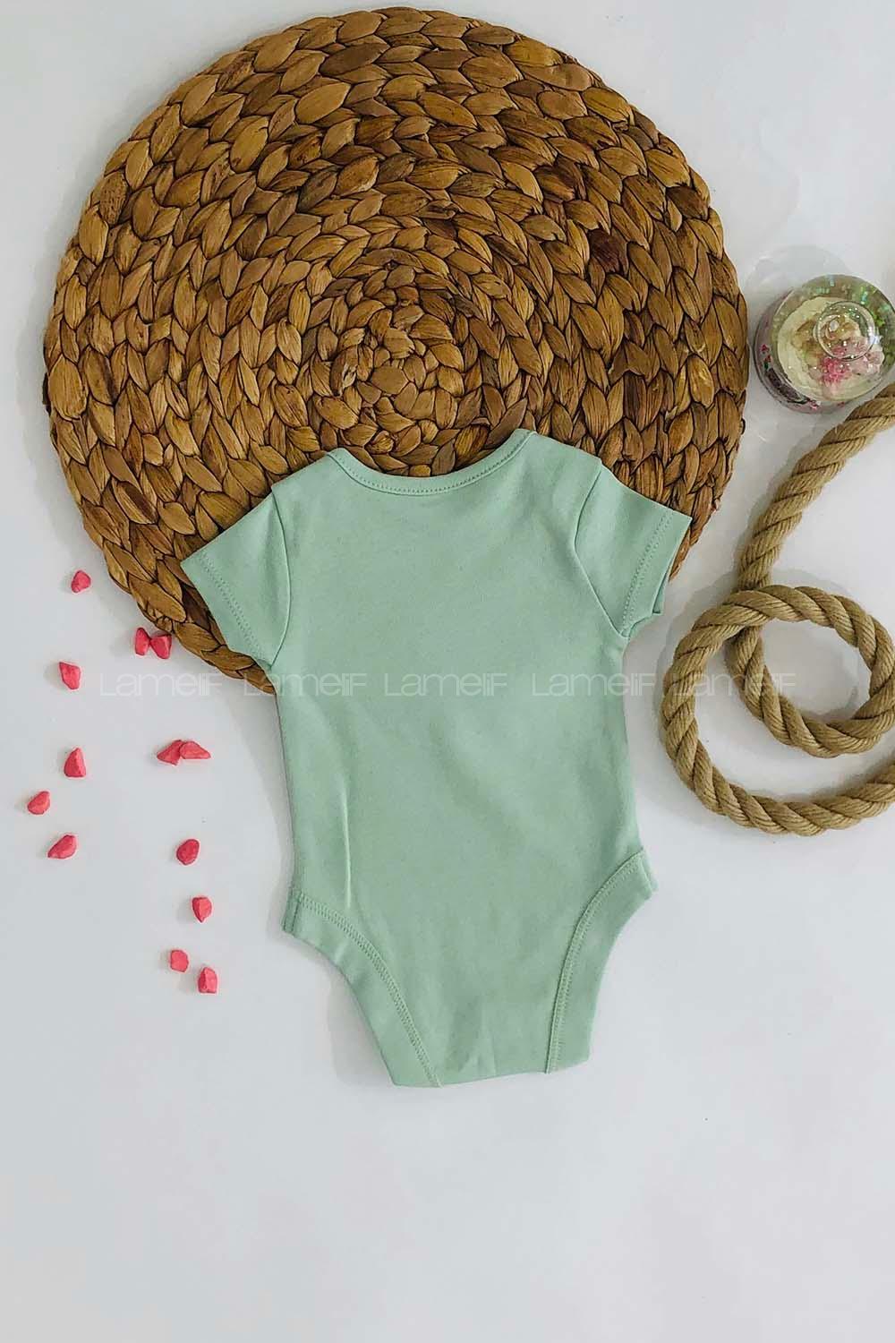 Modalamelif Kız Bebek Pamuklu Çıtçıtlı Body Mint