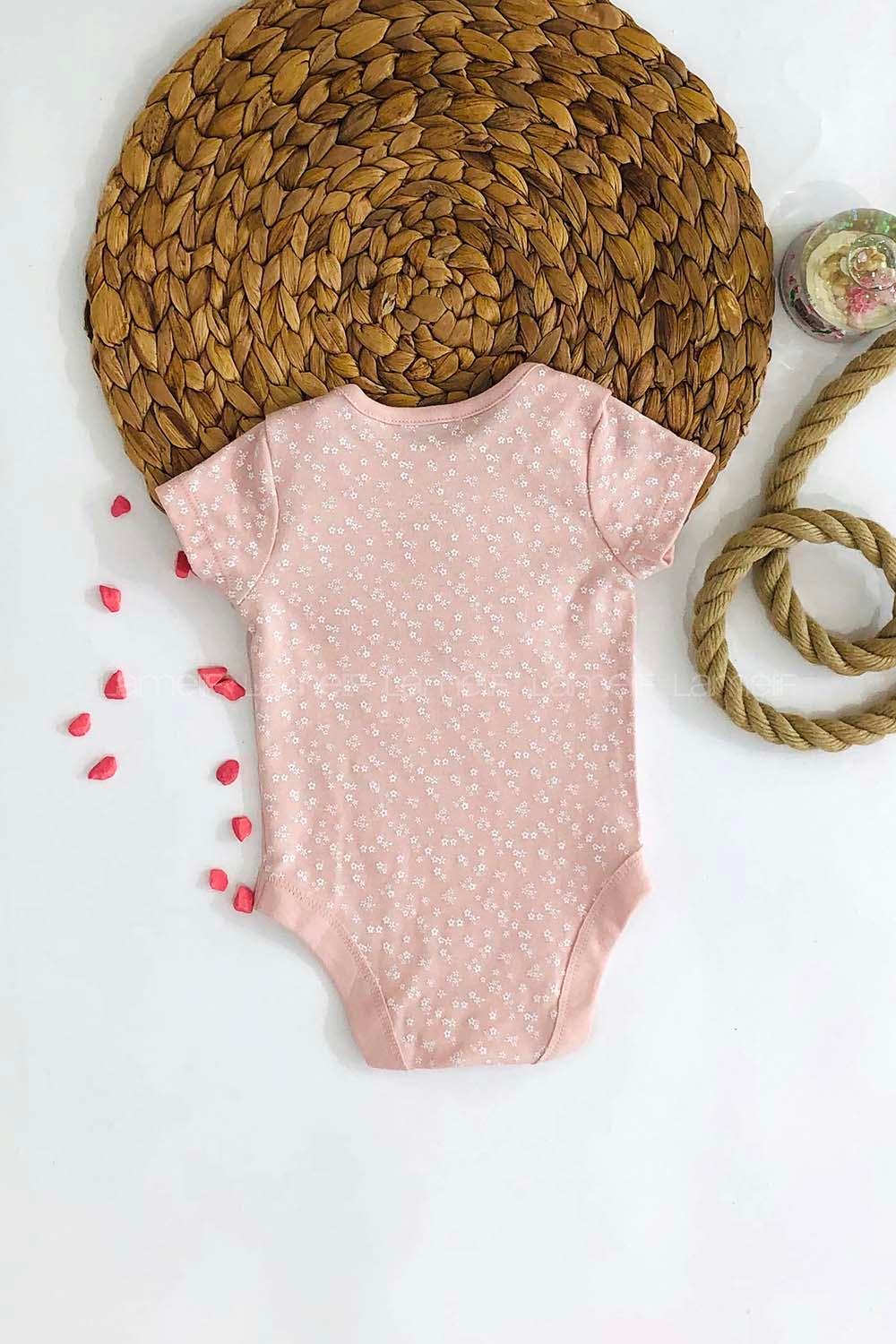 Modalamelif Kız Bebek Pamuklu Çıtçıtlı Body Pudra