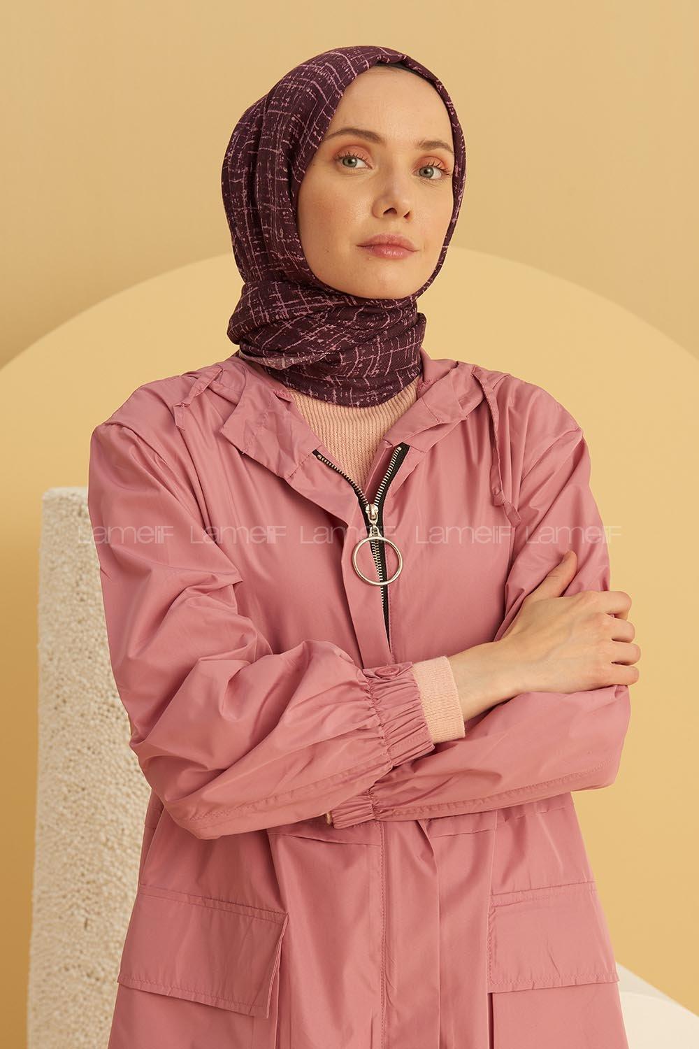 Modalamelif Mor Batik Desen Şal