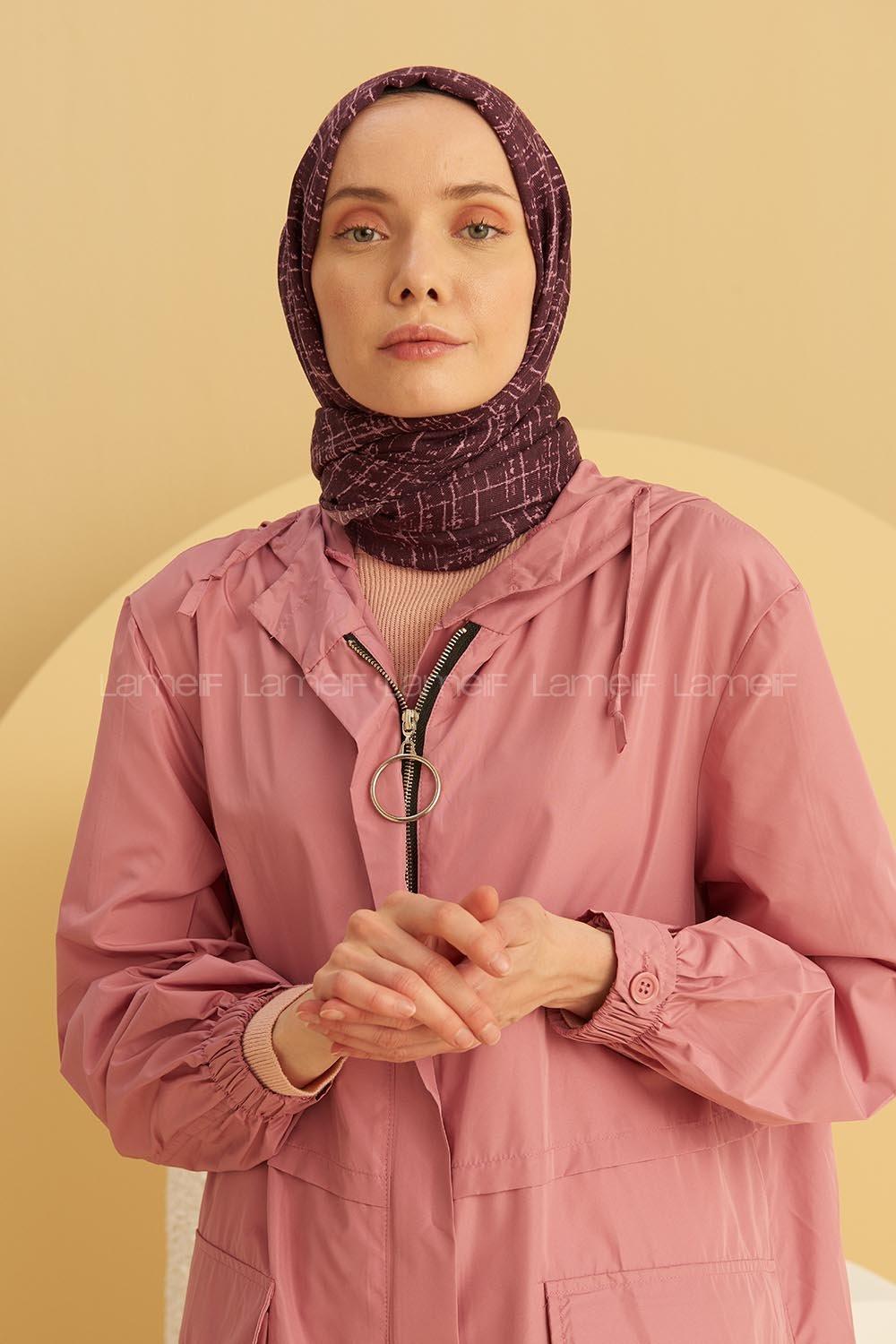 Modalamelif Mor Batik Desen Şal