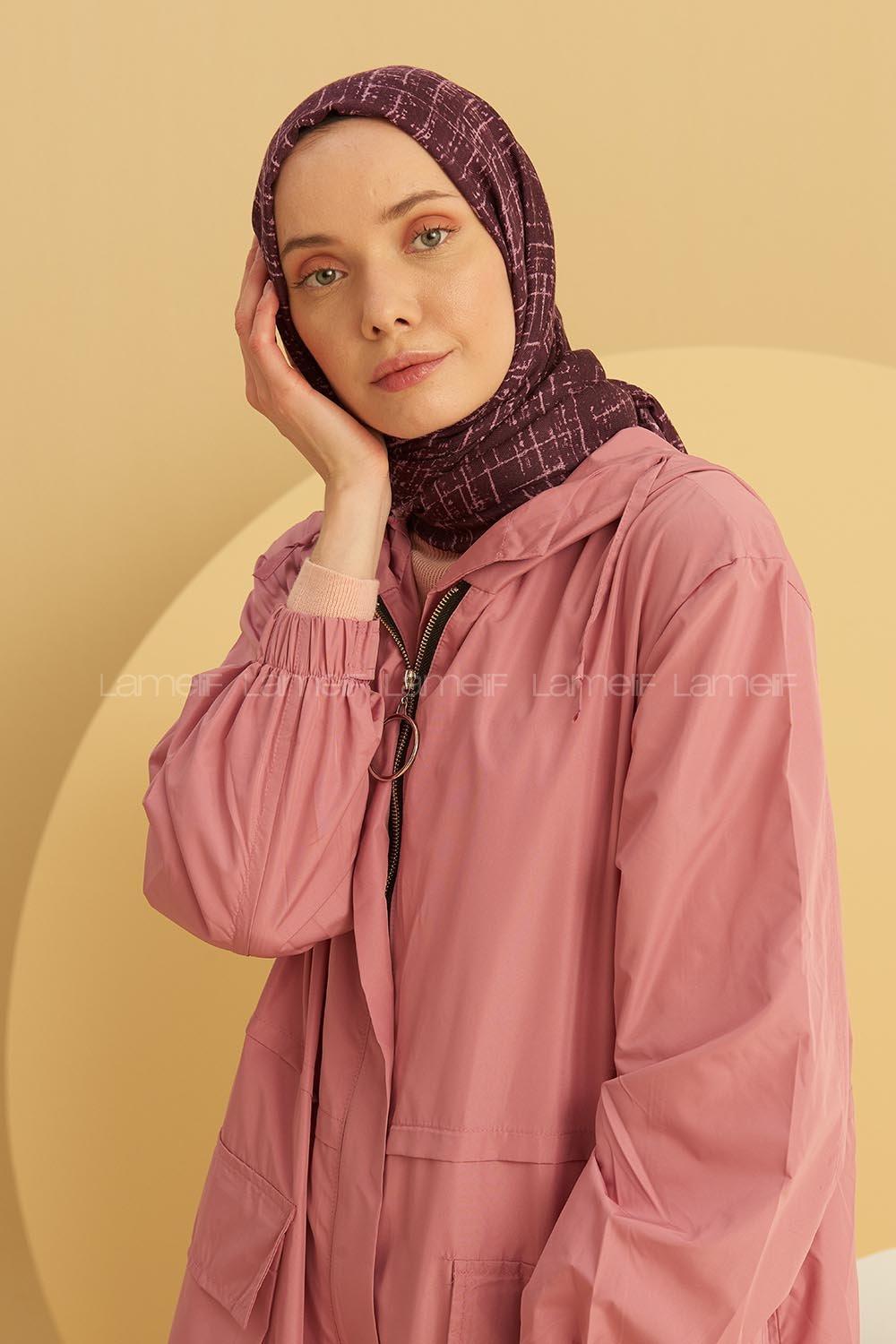 Modalamelif Mor Batik Desen Şal