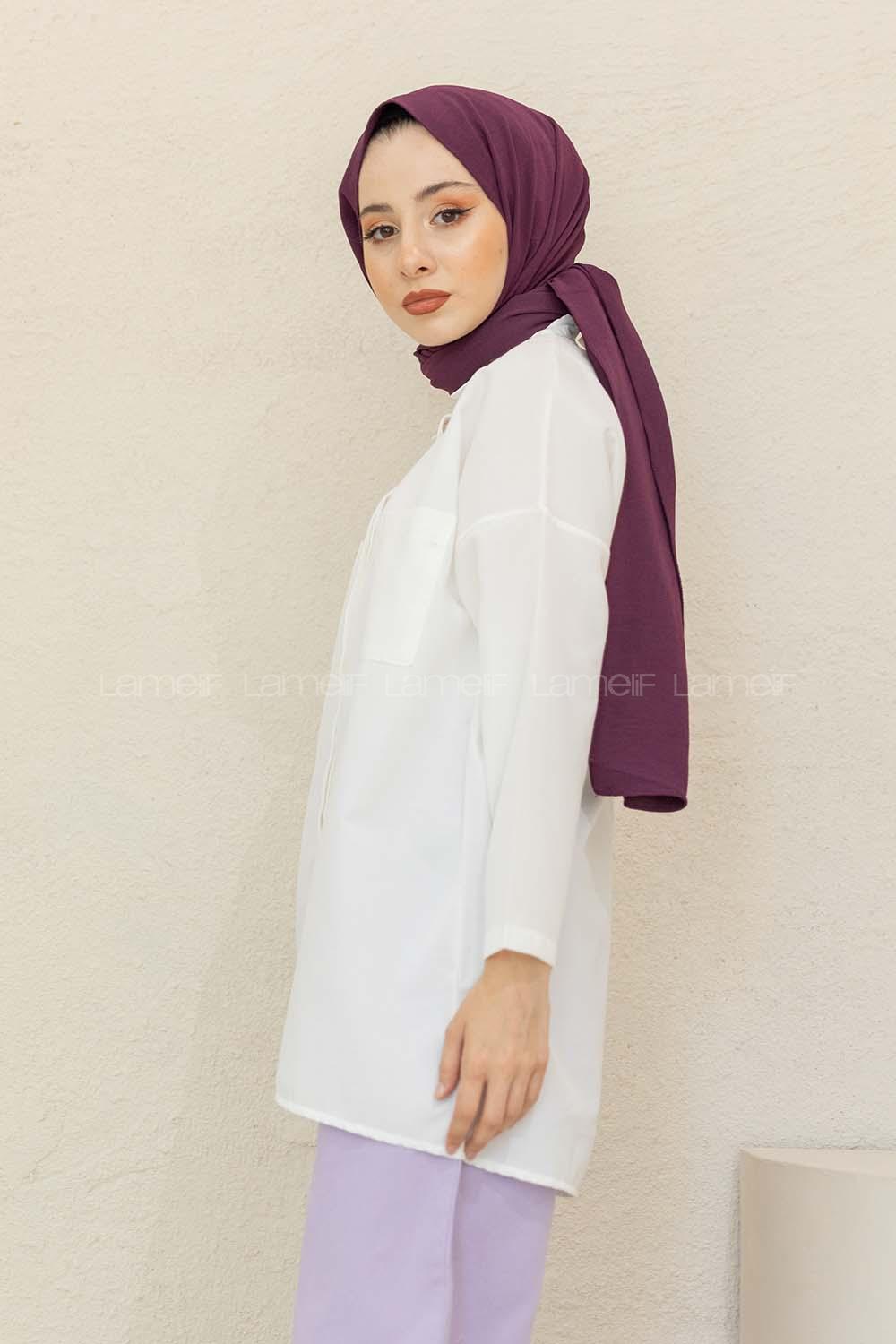 Modalamelif Çift Cepli Poplin Gömlek Beyaz