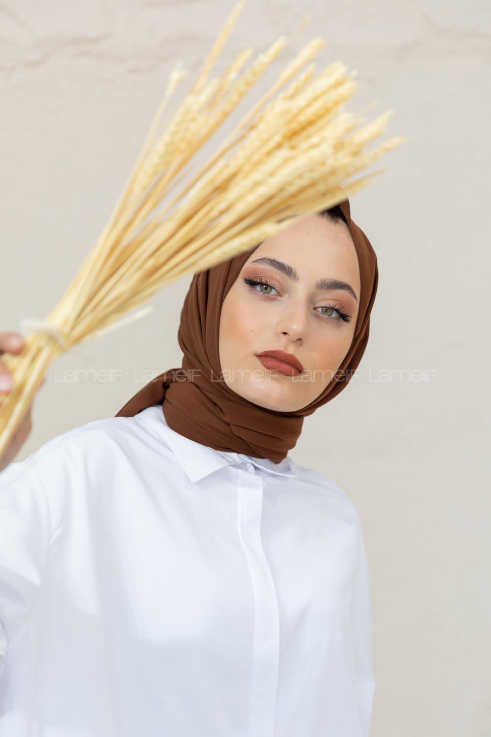 Modalamelif Acı Kahve Viola Şal