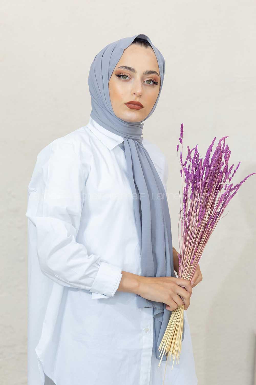 Modalamelif Açık Gri Restal Şal