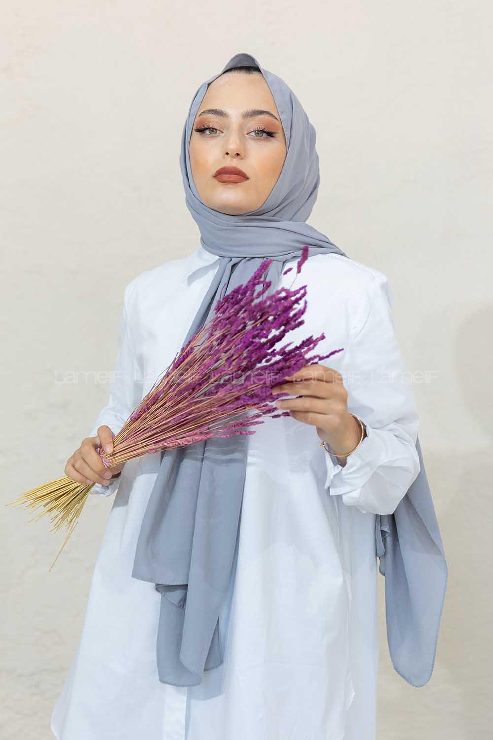 Modalamelif Açık Gri Restal Şal