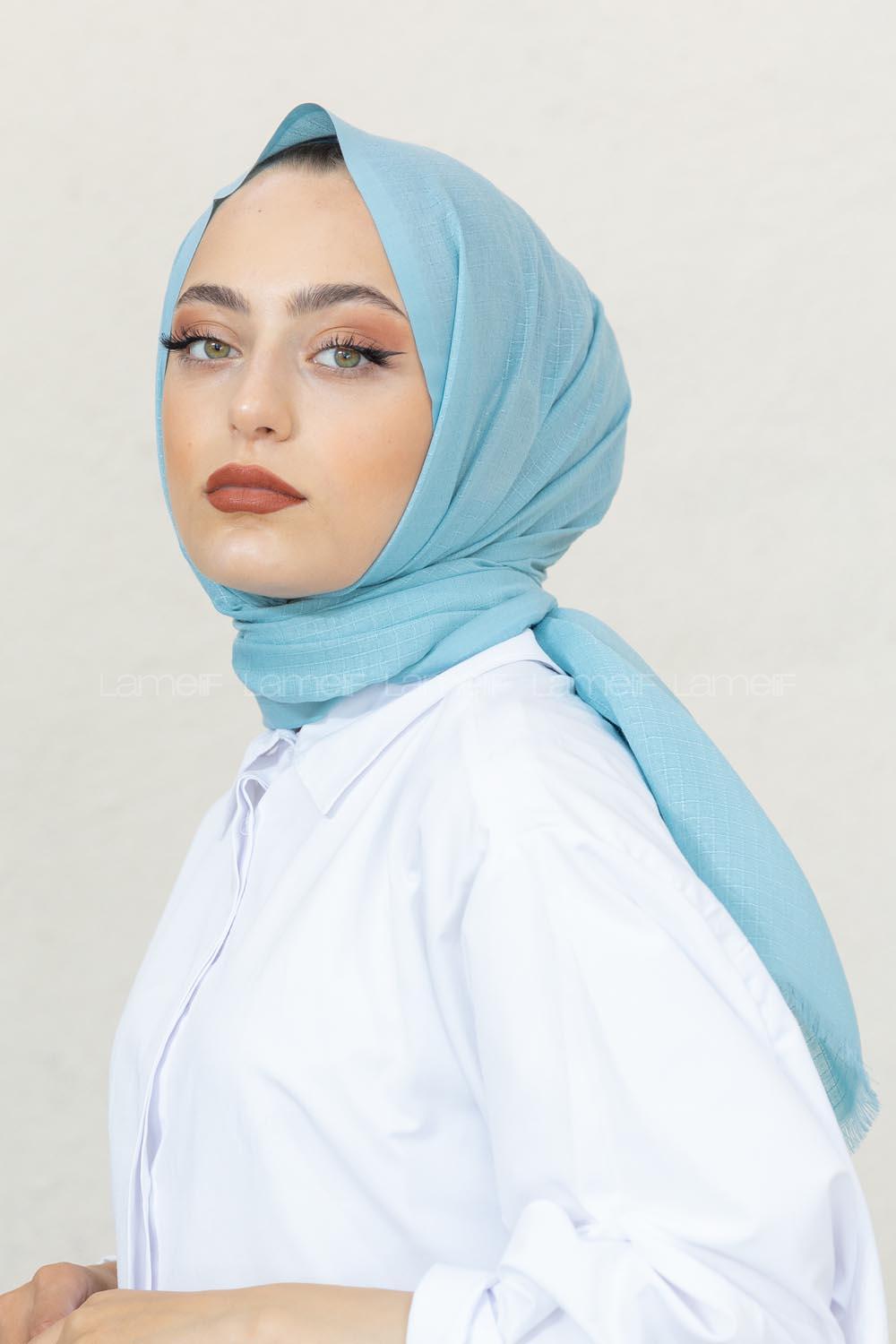 Modalamelif Bebe Mavi Pötikare Şal