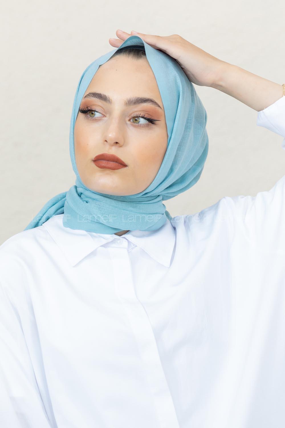 Modalamelif Bebe Mavi Pötikare Şal