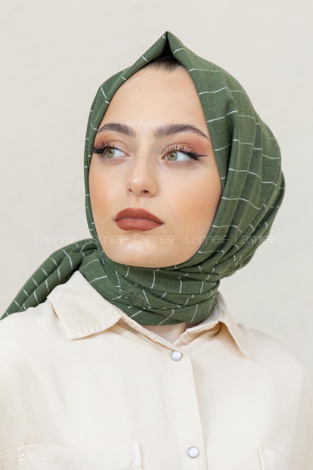 Modalamelif Çam Yeşili Line Şal