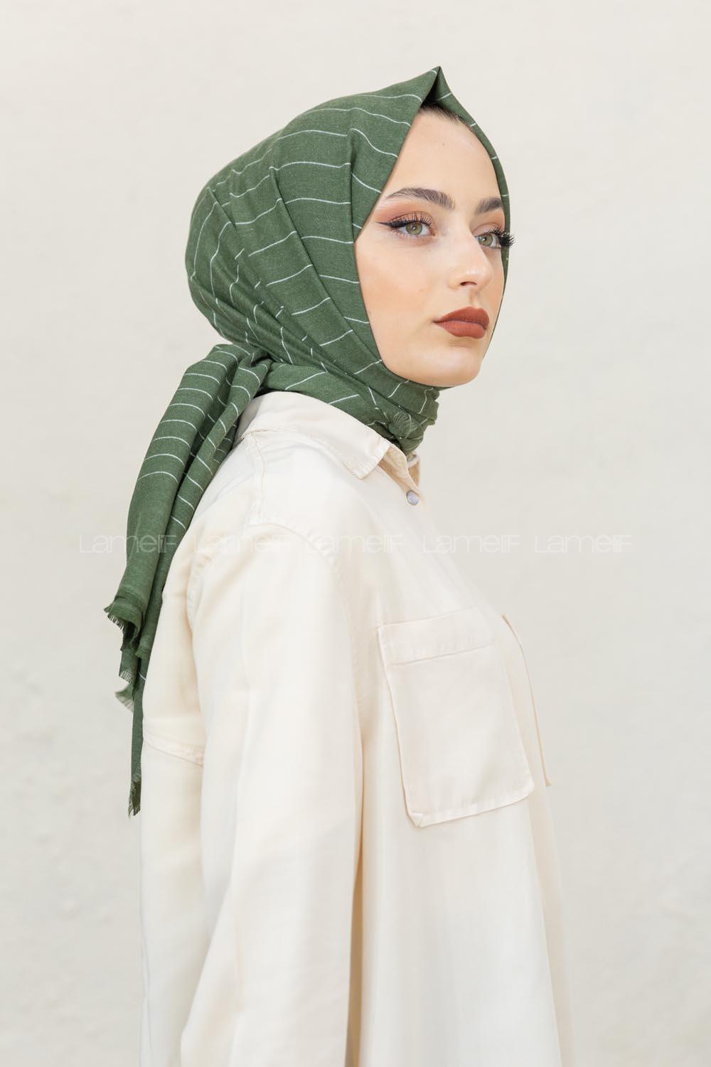 Modalamelif Çam Yeşili Line Şal