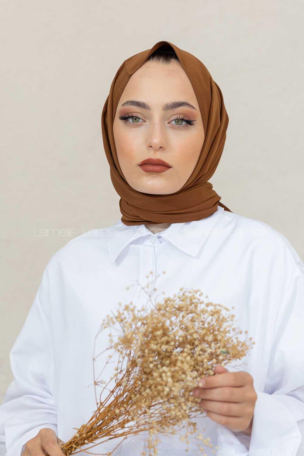 Modalamelif Çikolata Kahve Viola Şal