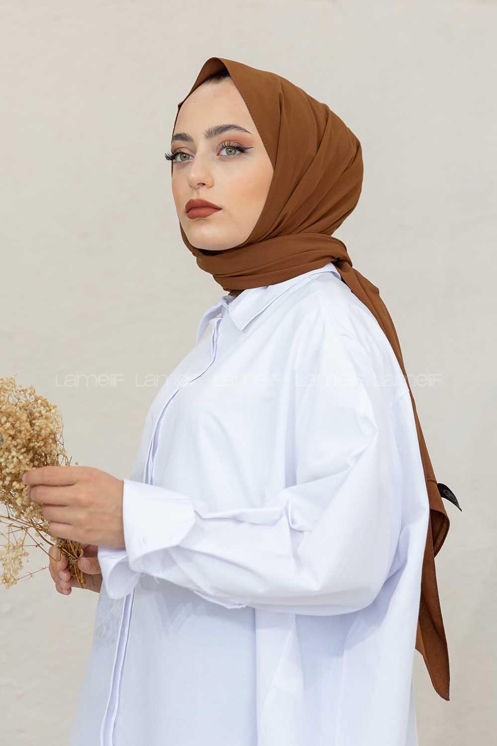 Modalamelif Çikolata Kahve Viola Şal