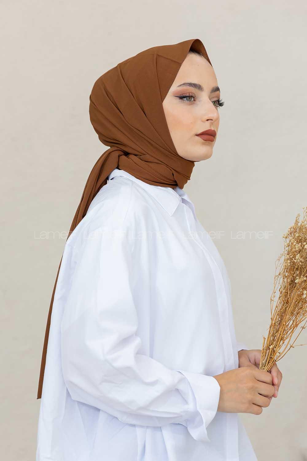 Modalamelif Çikolata Kahve Viola Şal