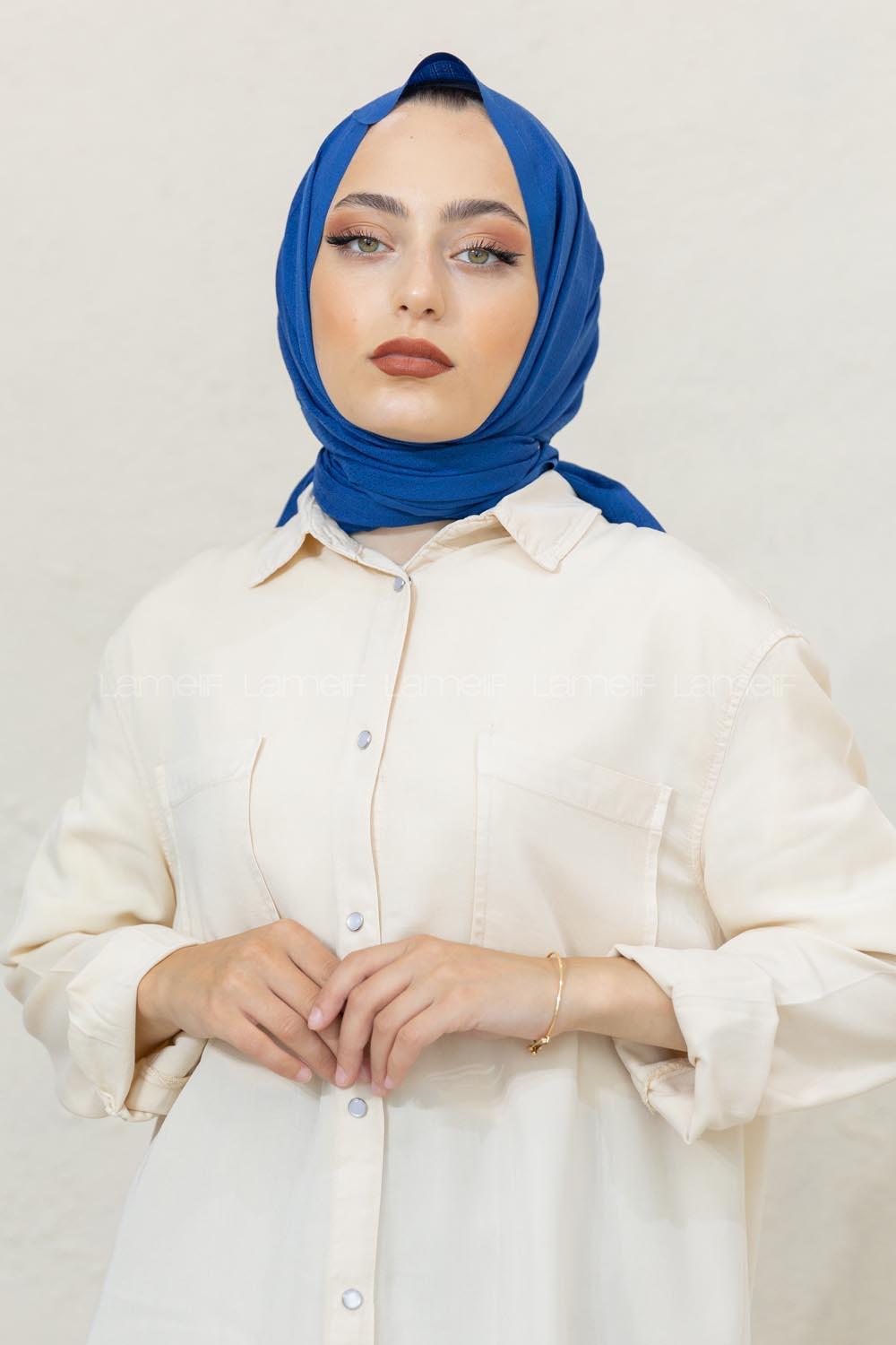 Modalamelif Gece Mavisi Pötikare Şal