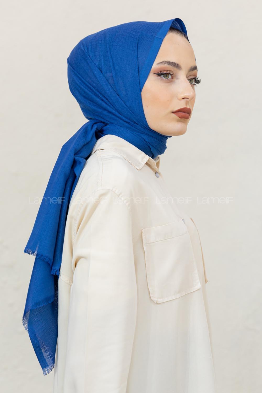 Modalamelif Gece Mavisi Pötikare Şal