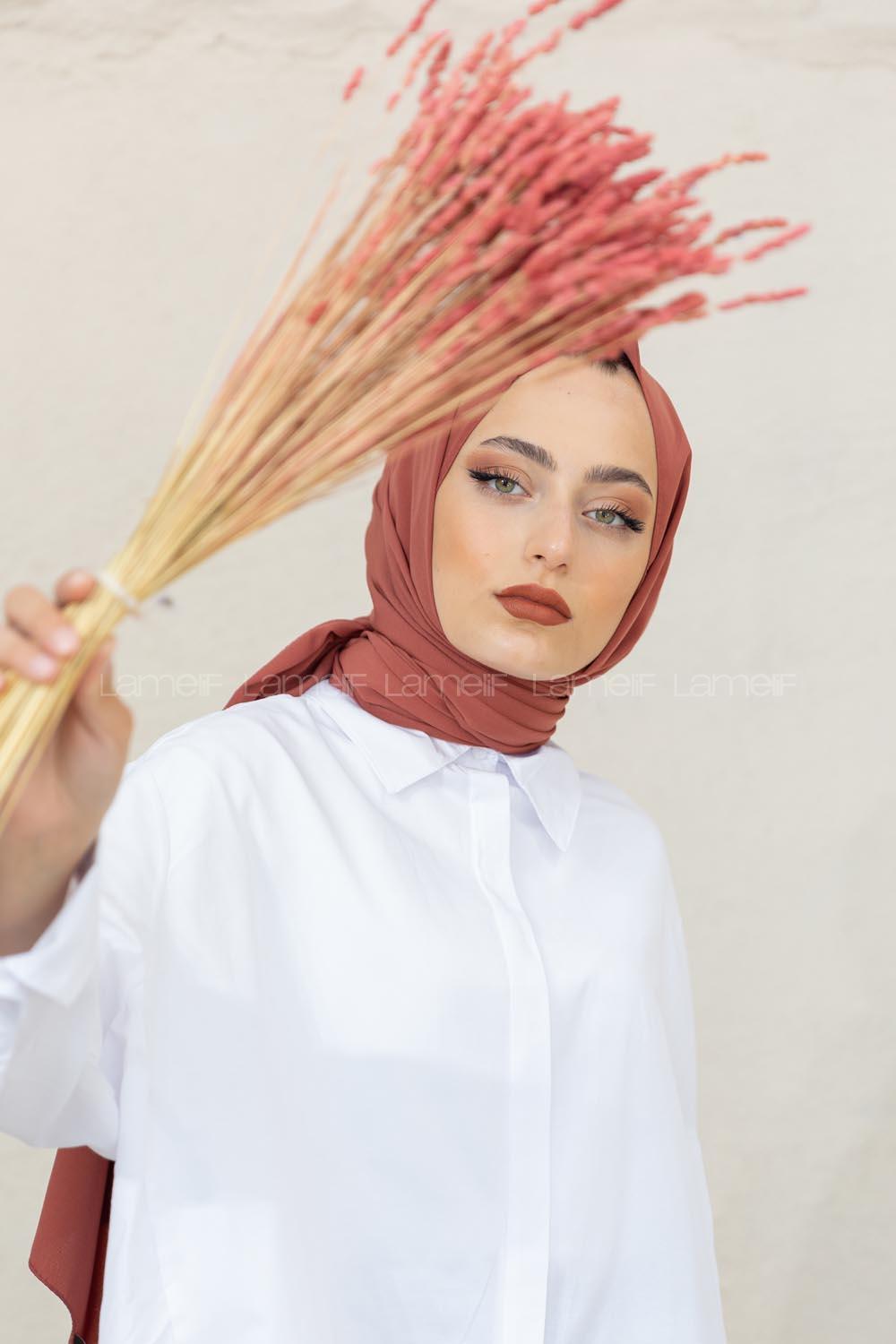 Modalamelif Gül Pembe Viola Şal