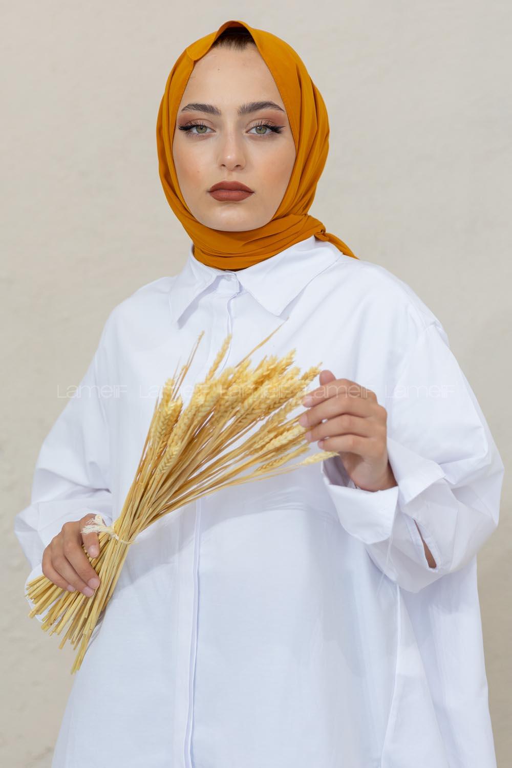 Modalamelif Hardal Sarısı Viola Şal