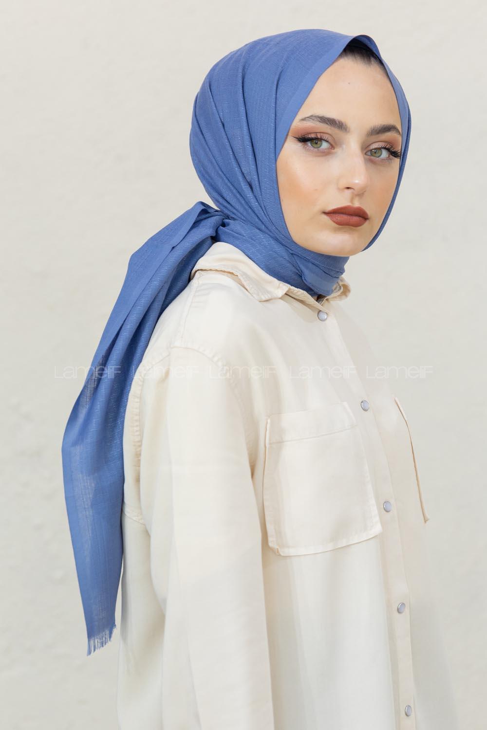 Modalamelif İndigo Pötikare Şal