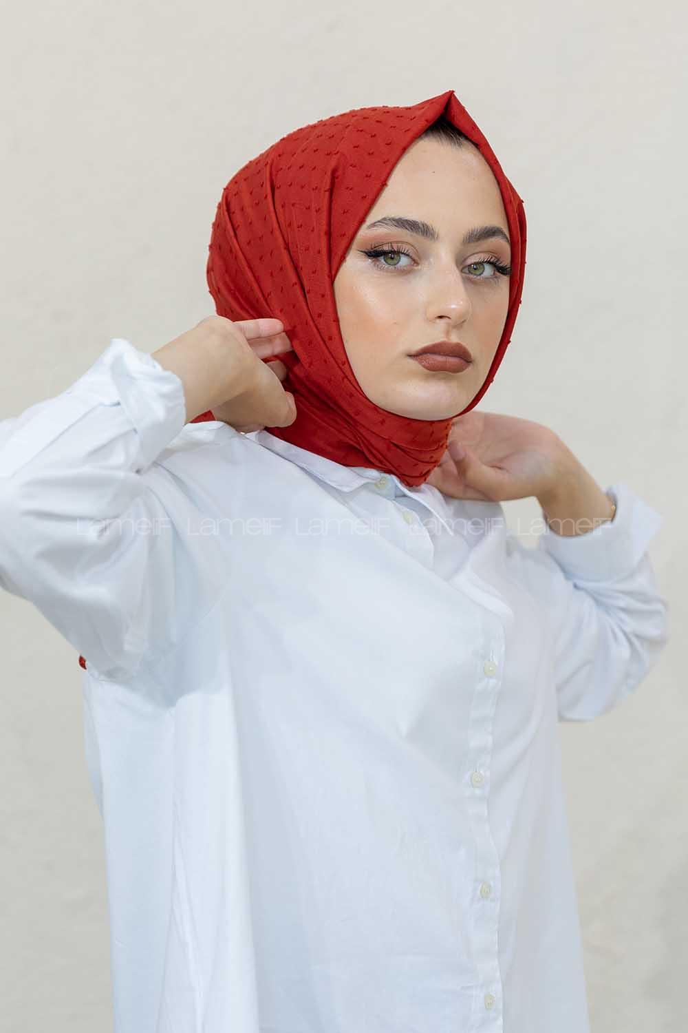 Modalamelif Kiremit Lüks Ponpon Şal