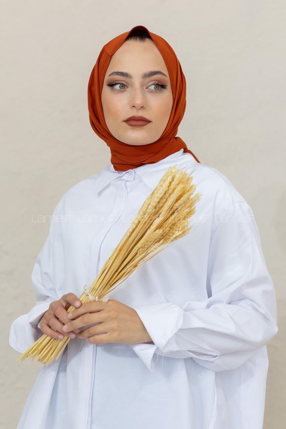 Modalamelif Koyu Kiremit Viola Şal