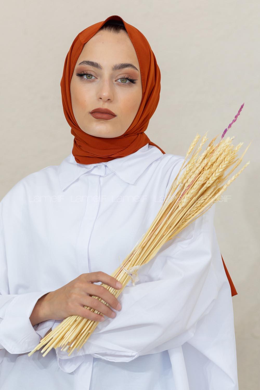 Modalamelif Koyu Kiremit Viola Şal