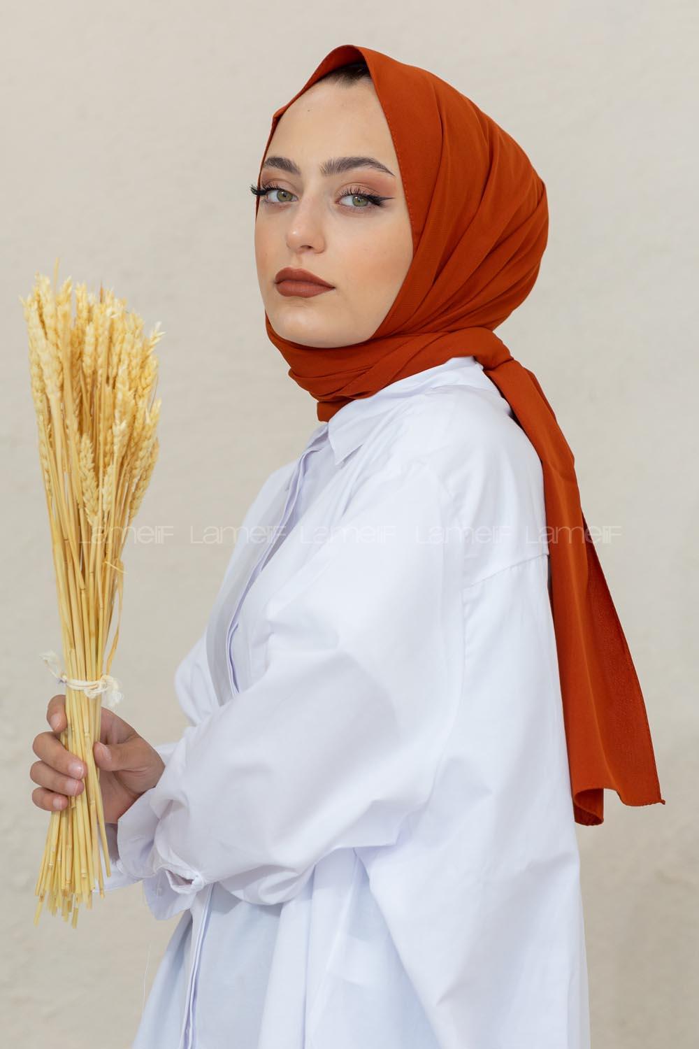 Modalamelif Koyu Kiremit Viola Şal