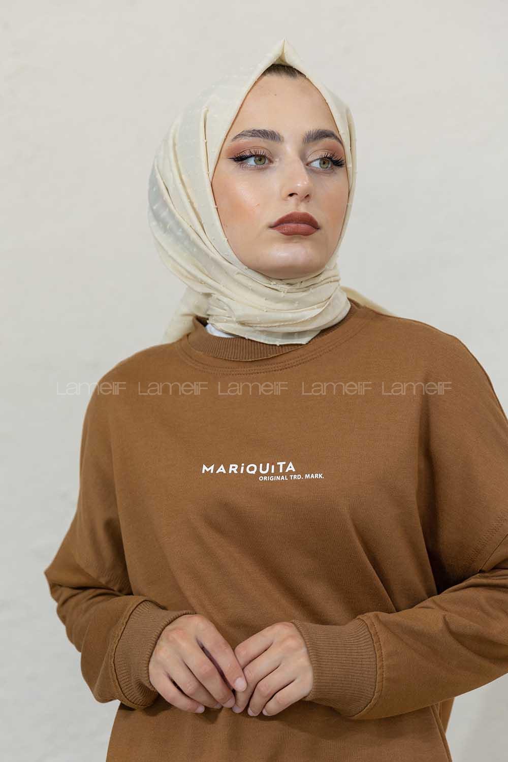 Modalamelif Krem Lüks Ponpon Şal