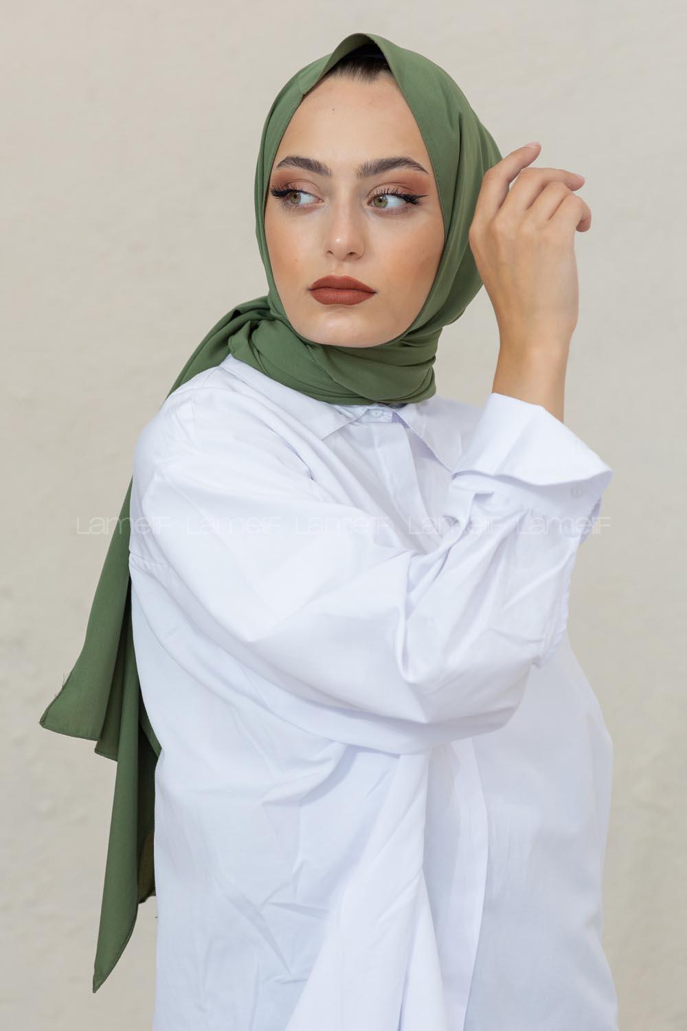 Modalamelif Küf Yeşil Viola Şal