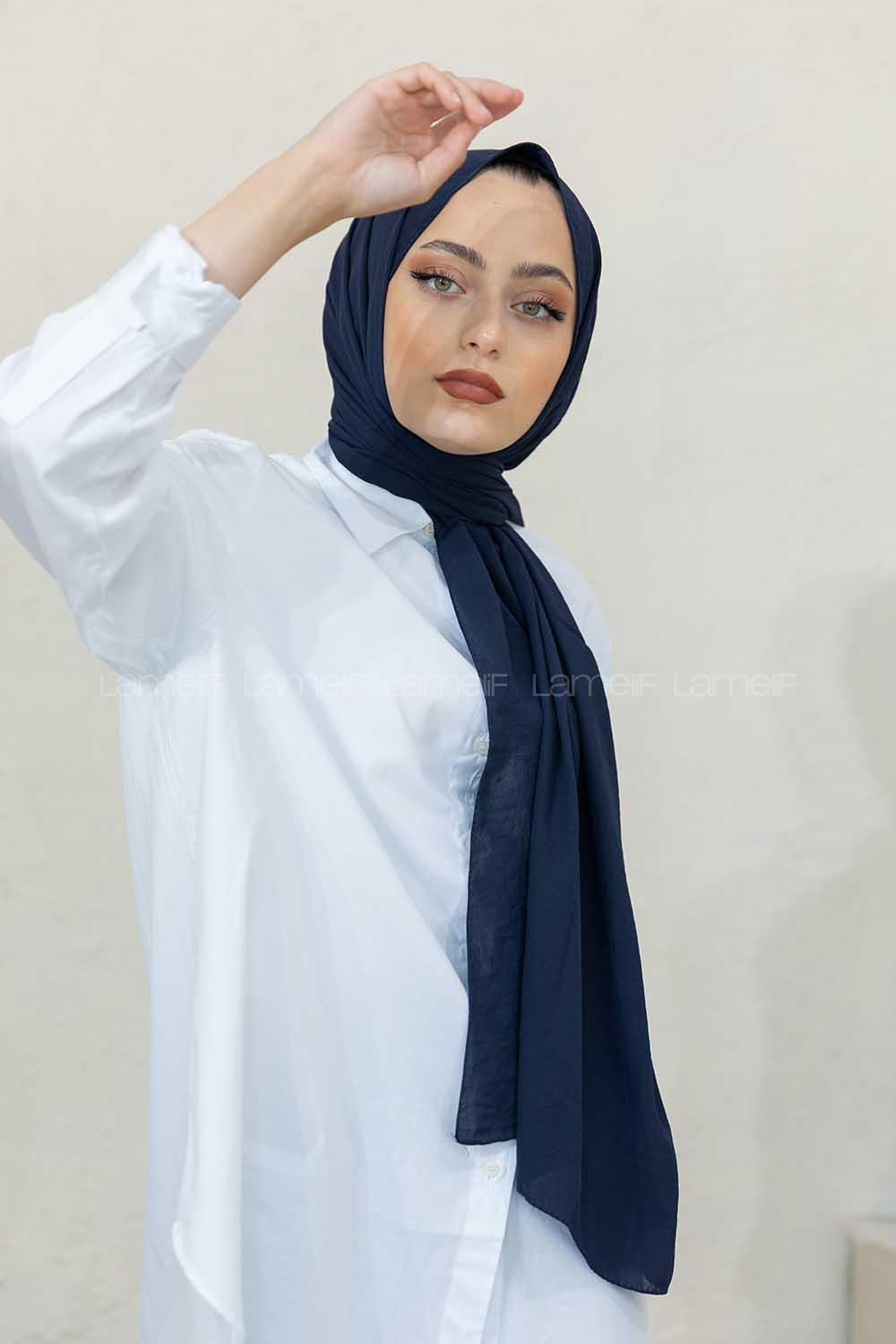 Modalamelif Lacivert Restal Şal