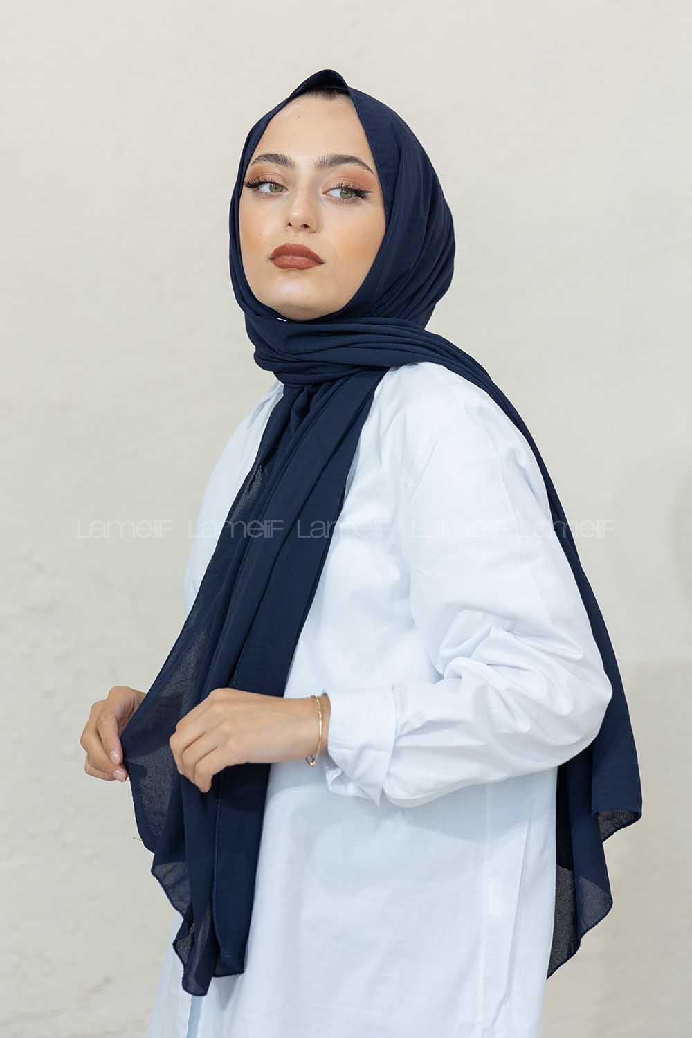 Modalamelif Lacivert Restal Şal