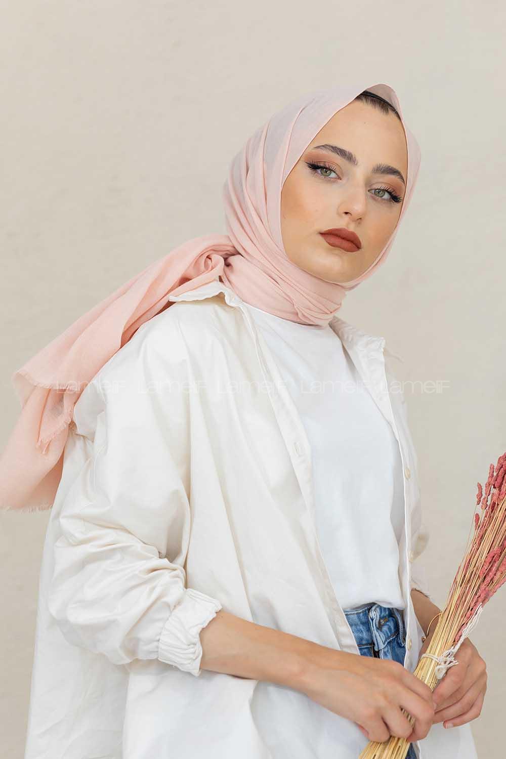 Modalamelif Pudra %100 Cotton Şal