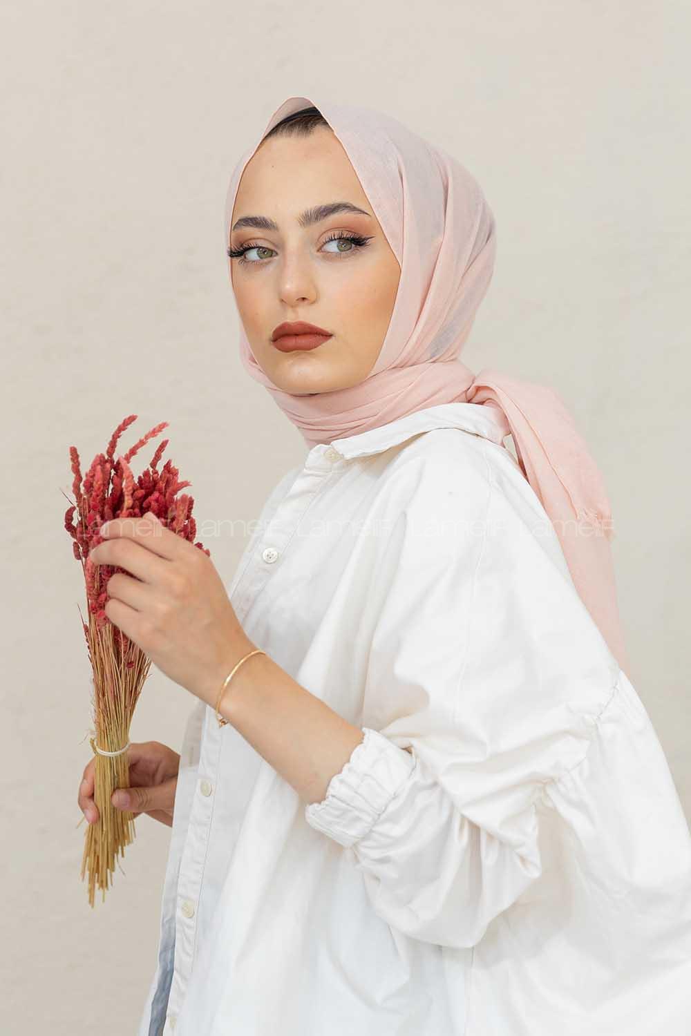 Modalamelif Pudra %100 Cotton Şal