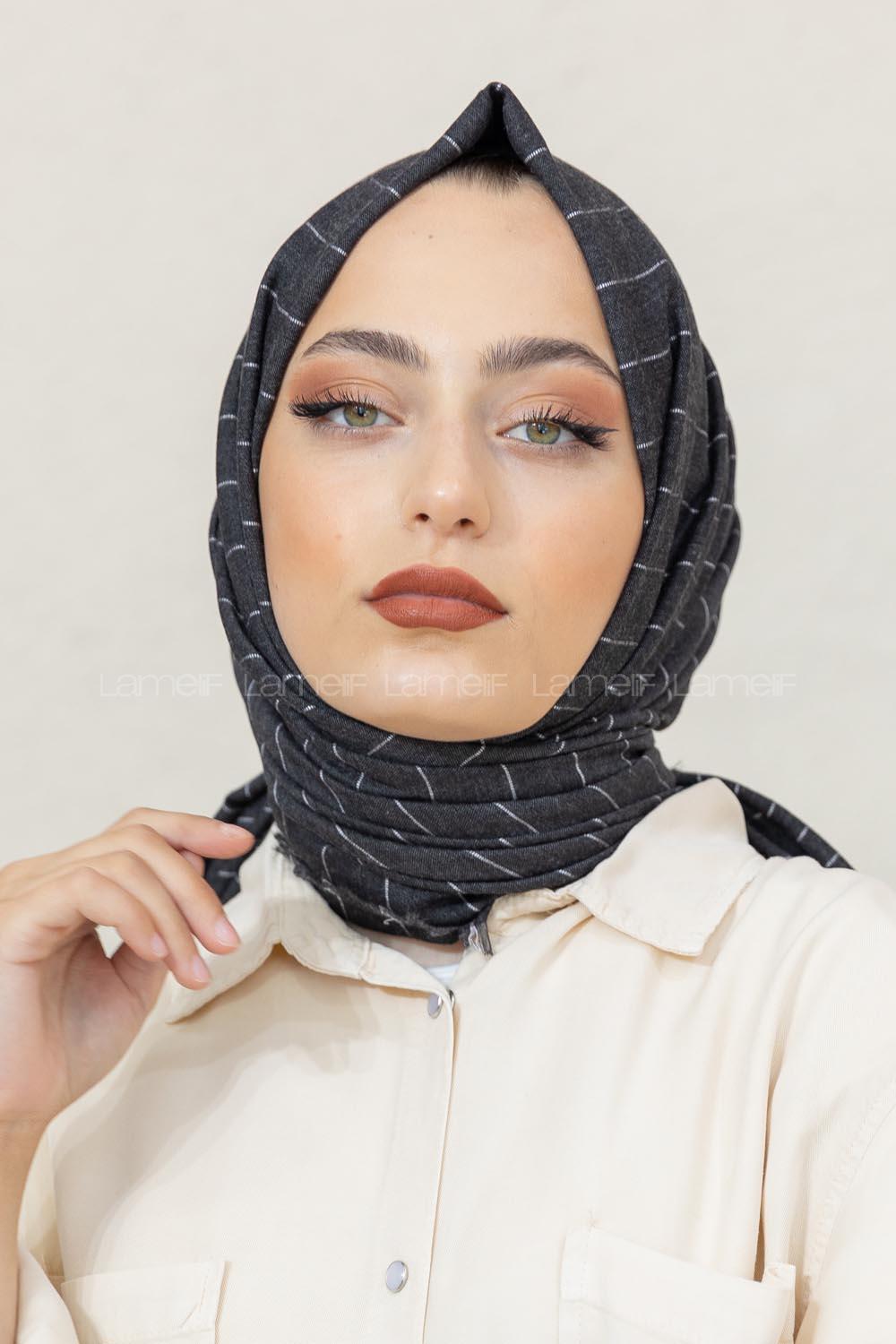 Modalamelif Siyah Line Şal