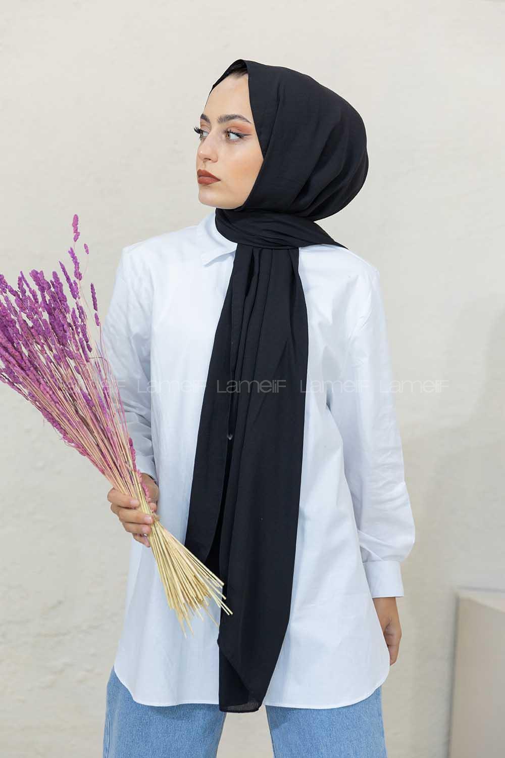 Modalamelif Siyah Restal Şal