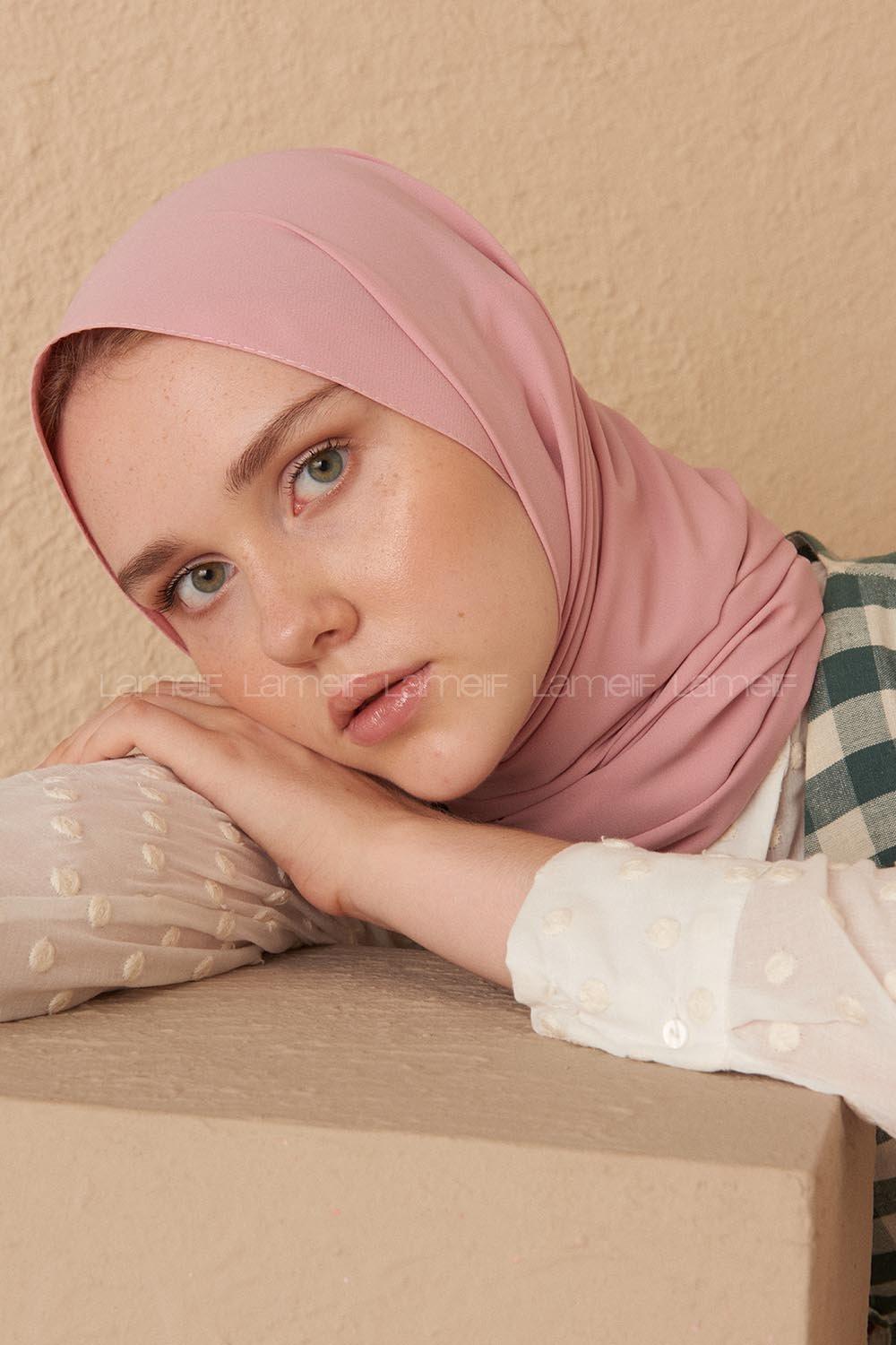 Modalamelif Soft Pembe  Medine İpeği Şal