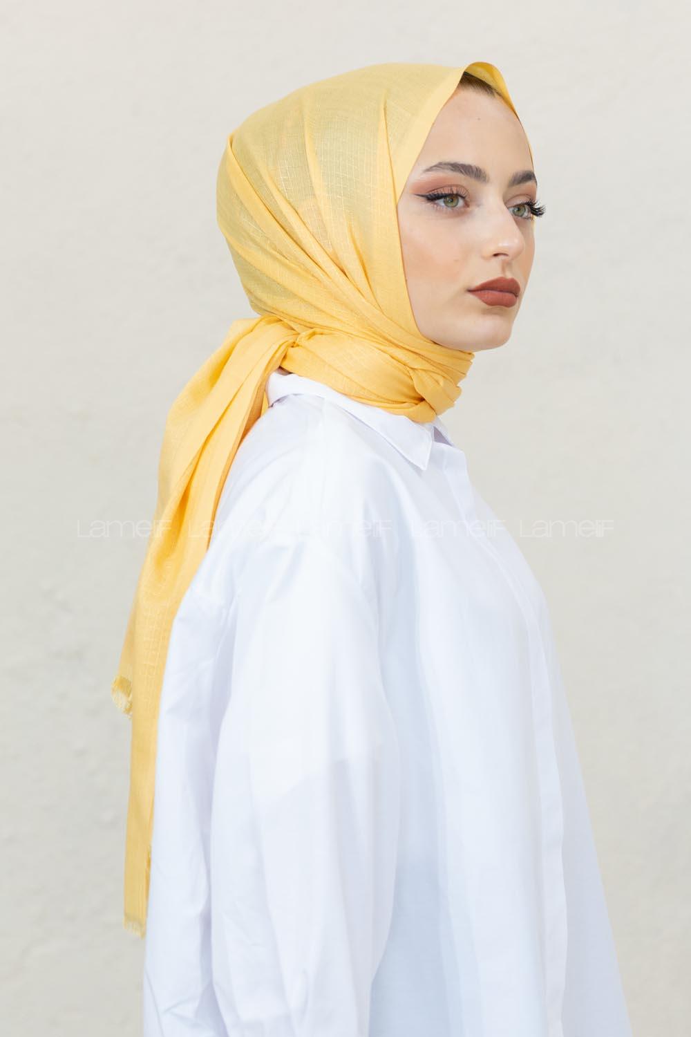 Modalamelif Soft Sarı Pötikare Şal