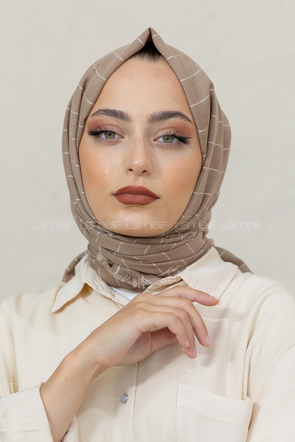 Modalamelif Sütlü Kahve Line Şal