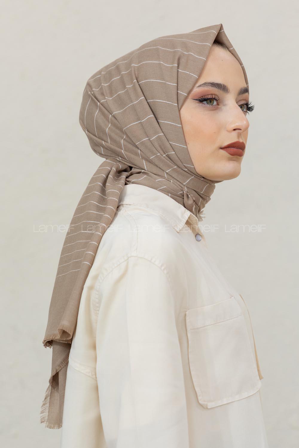 Modalamelif Sütlü Kahve Line Şal