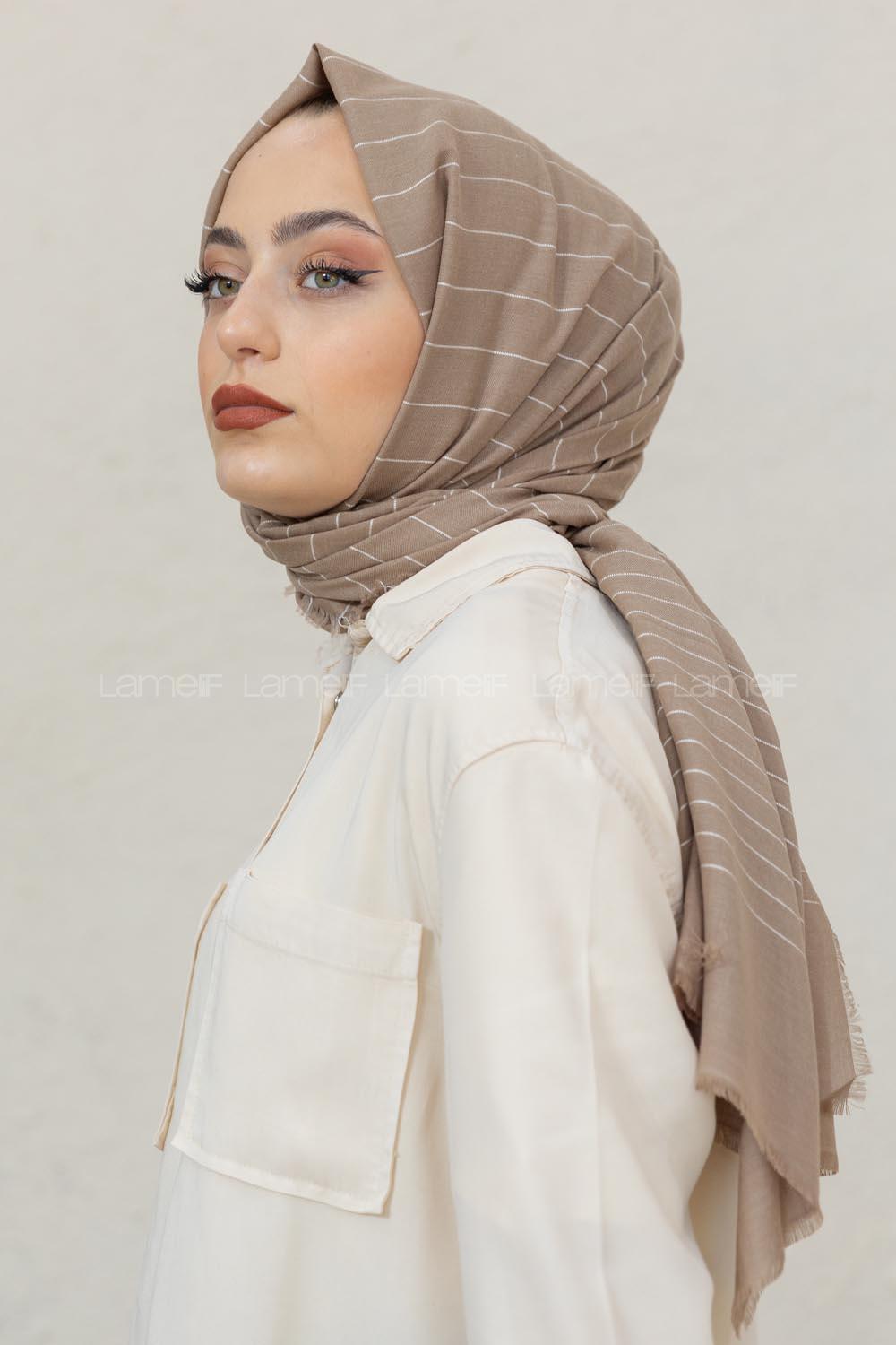 Modalamelif Sütlü Kahve Line Şal