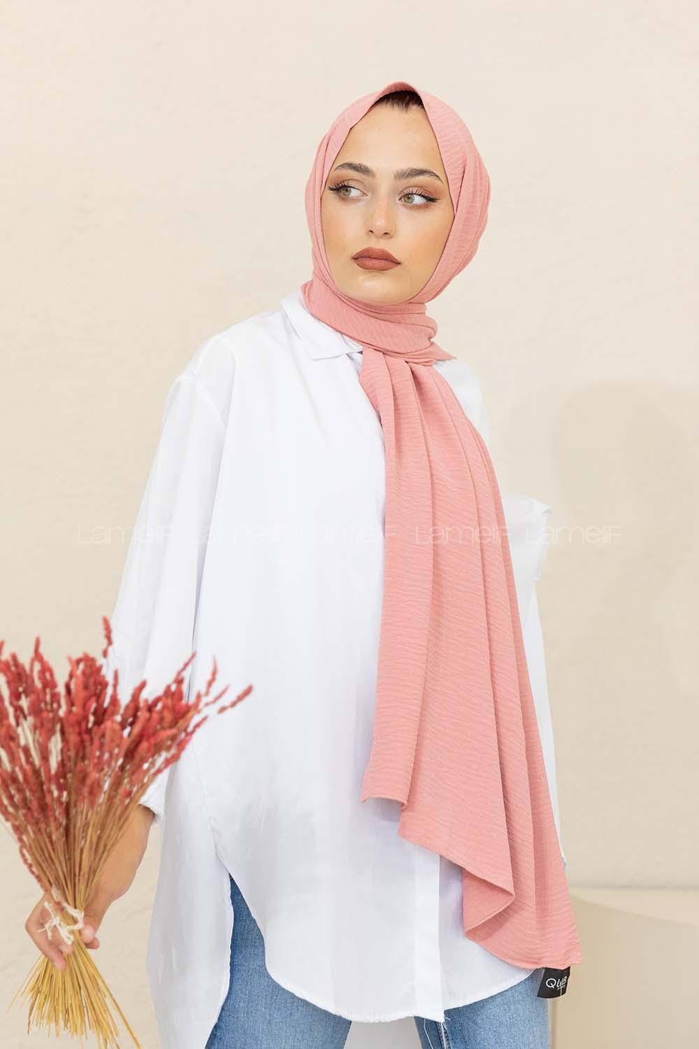 Modalamelif Keten Caz Şal Gül Pembe