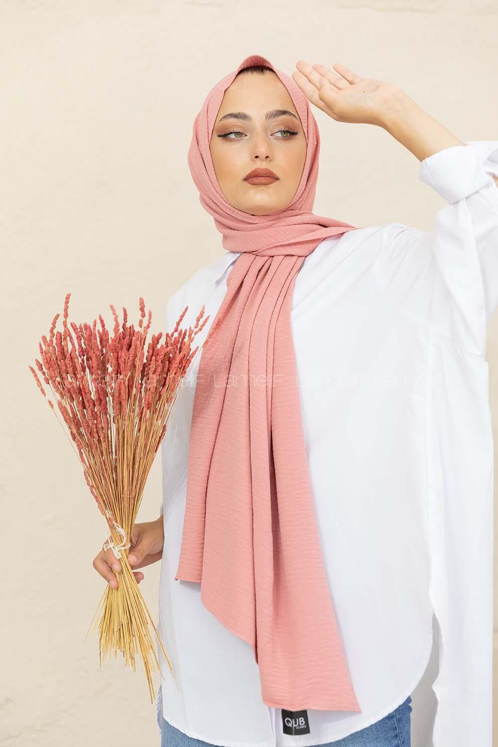 Modalamelif Keten Caz Şal Gül Pembe