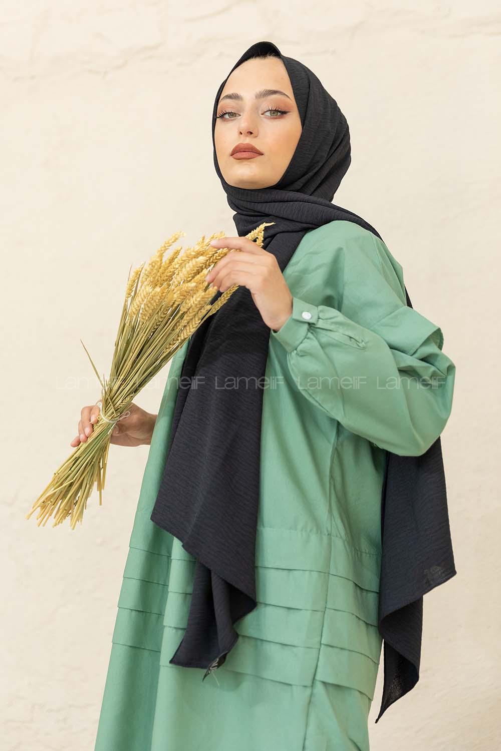 Modalamelif Keten Caz Şal Siyah