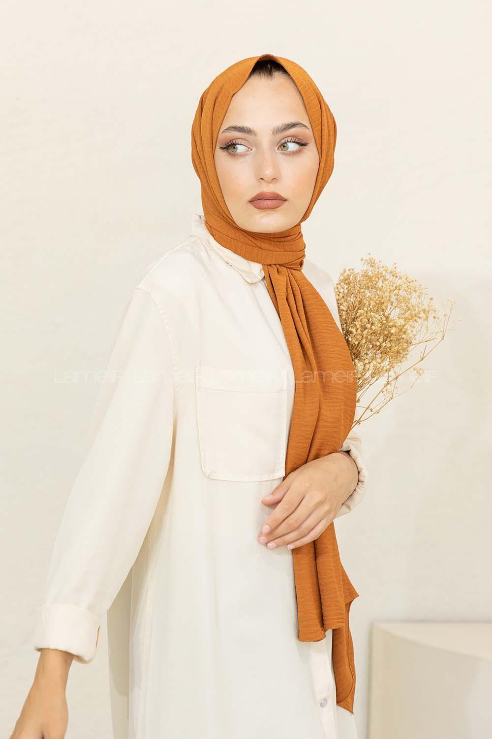 Modalamelif Keten Caz Şal Tarçın