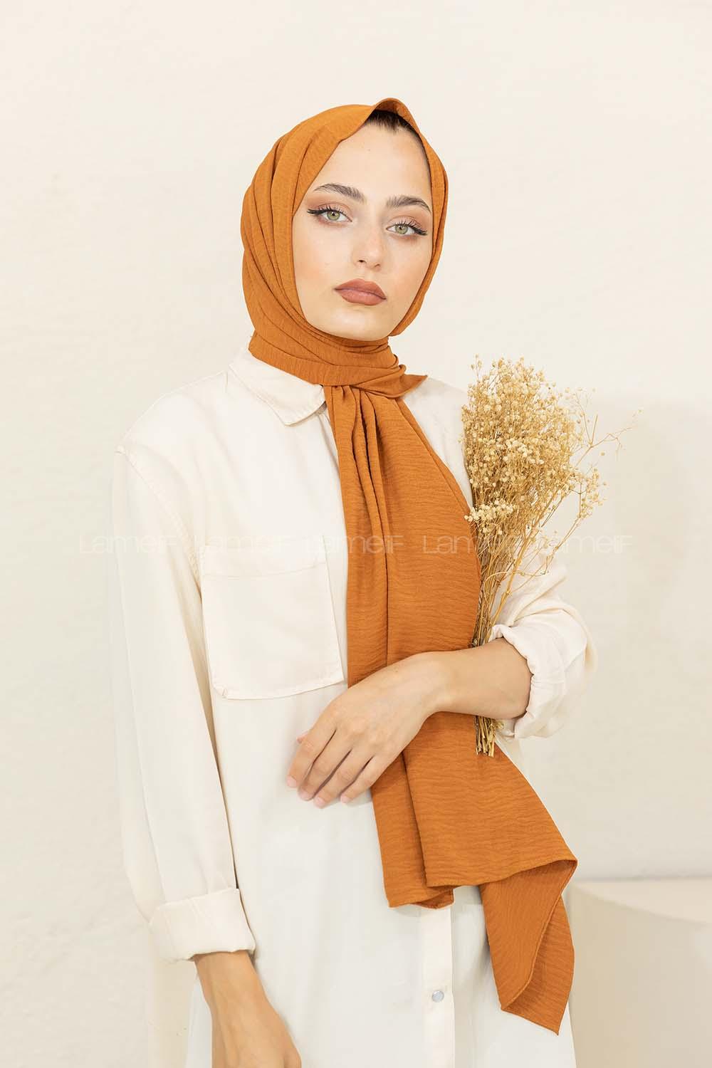 Modalamelif Keten Caz Şal Tarçın