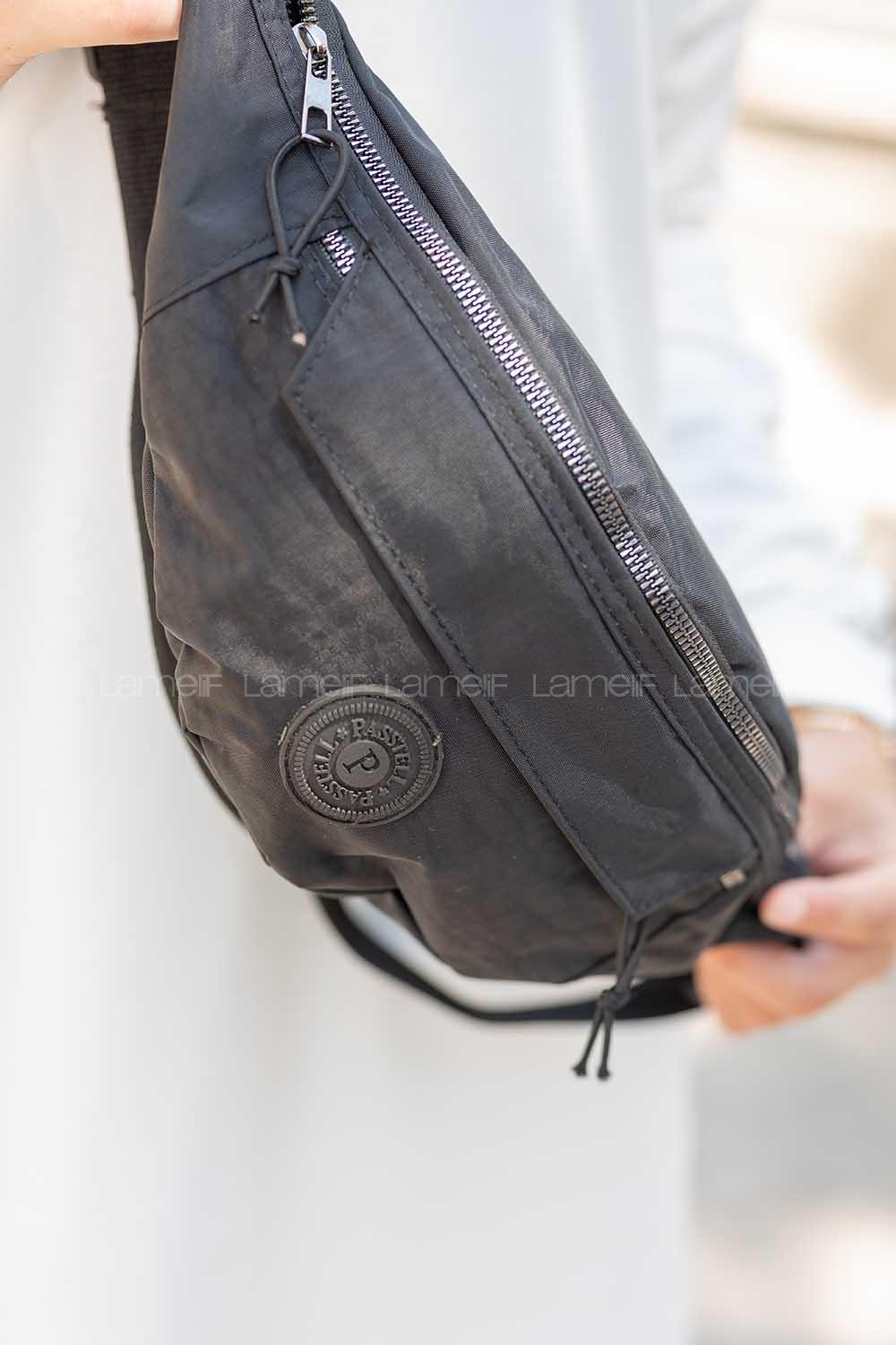 Modalamelif Krinkıl Bel Çanta Siyah